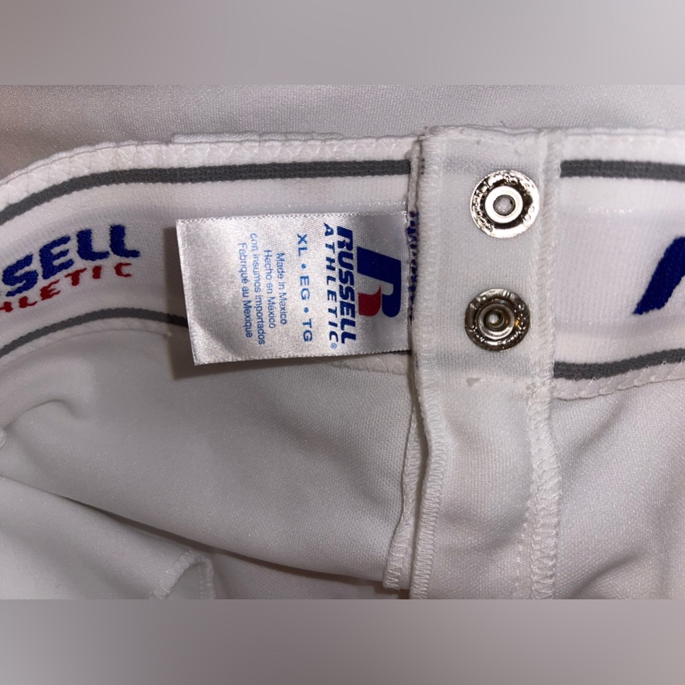 NWT Russell Athletic White Pro Diamond Fit Double Knit Softball Knicker Pants XL - Picture 3 of 8